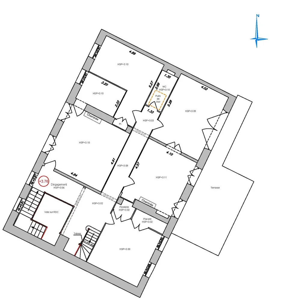 Plaan - Renovated Townhouse with Development Potential in Mont-de-Marsan