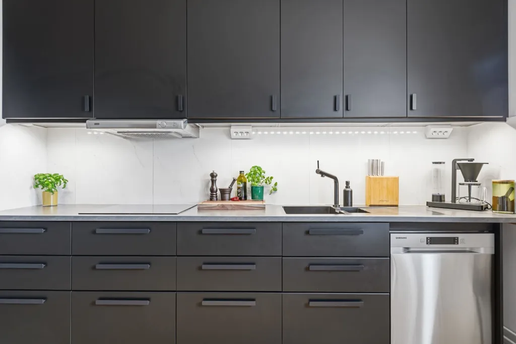 Köök - Apartment with Panoramic Views in Jönköping