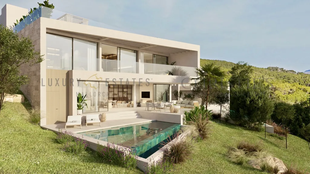 Piscine - Newly Constructed Villa with Sea Views in Camp de Mar