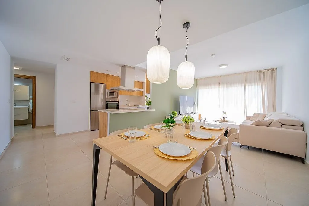 Söögituba - Penthouse with Pool in Campos de Golf