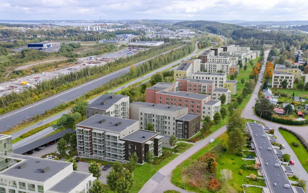 Vista aerea - Modern Studio with Balcony in Lamminpää, Tampere