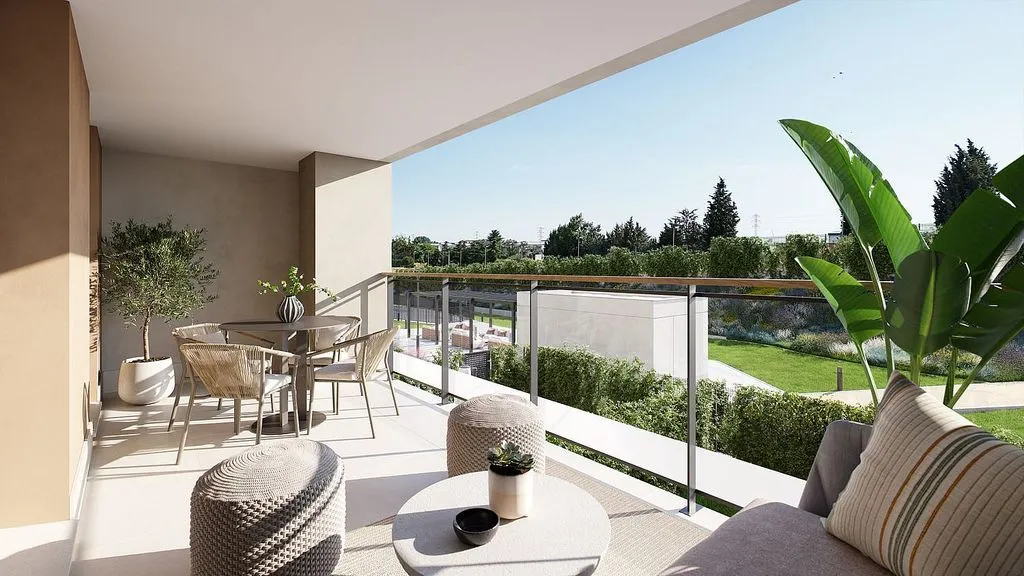 Terrasse - New Flat with Pool in Pinar de Jalón