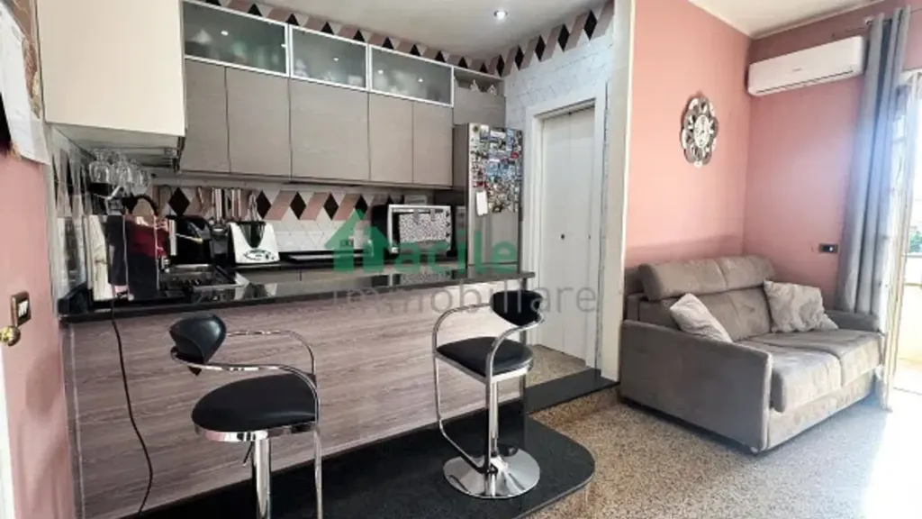 Kitchen - Spacious Trilocale with Terraced Balcony in Afragola