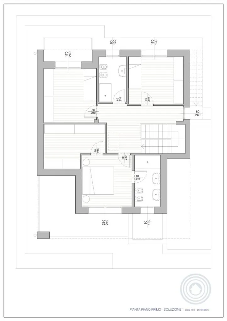 Plan - Modern Villa with Private Garden in Bernareggio