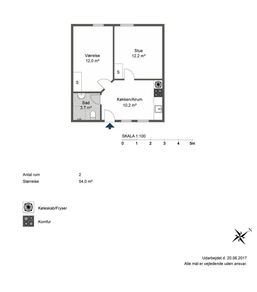 Plan - 2-Bedroom Apartment with Nature in Odense