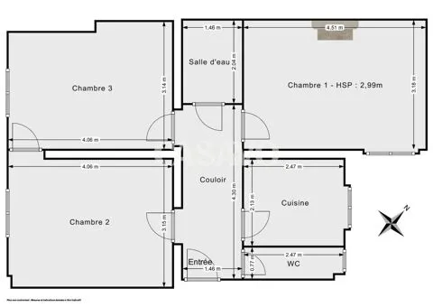 Plan - Appartement de caractère avec jardin au cœur d'Alésia, Paris