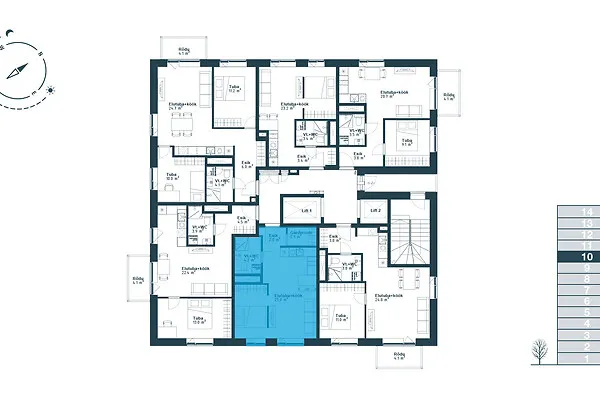 Plan - Appartement 1 pièces à Tallinn