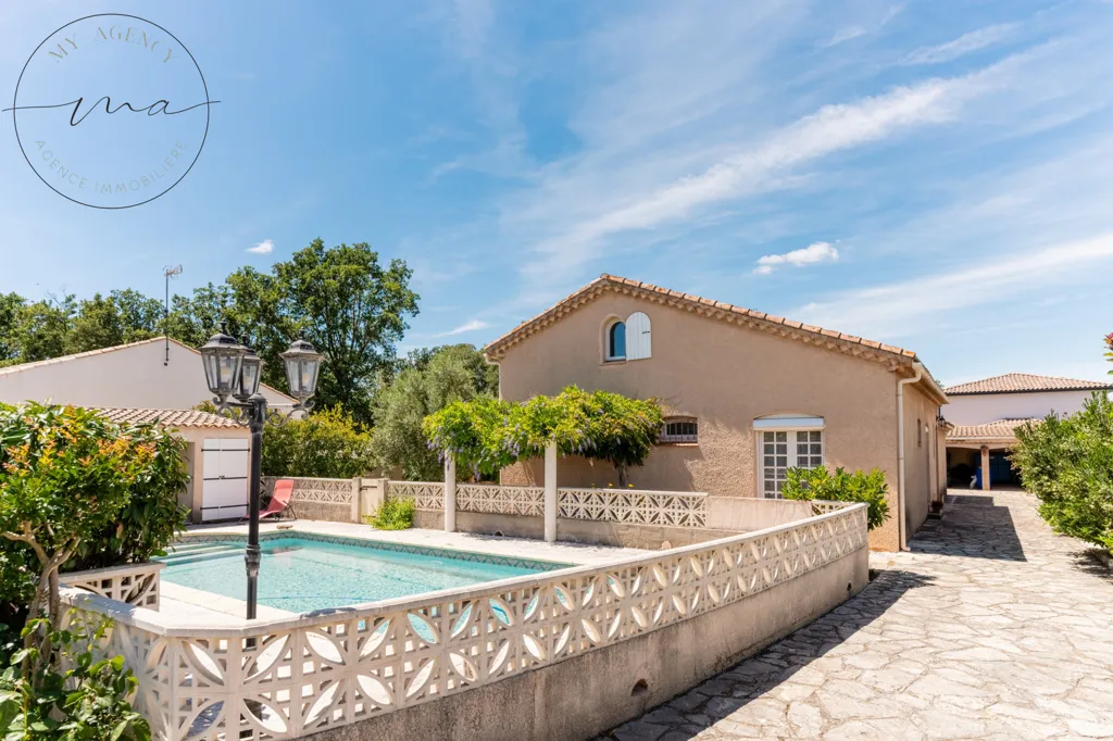 Piscina - Provençal Style House with Pool in Lignan-sur-Orb