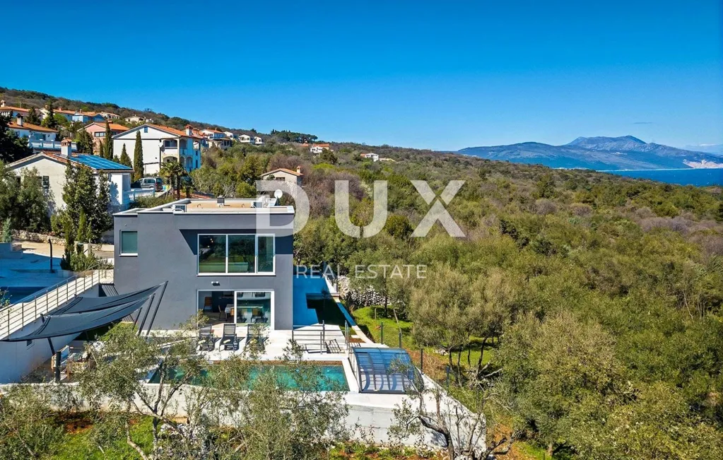Vista aerea - New Villa with Pool near Labin