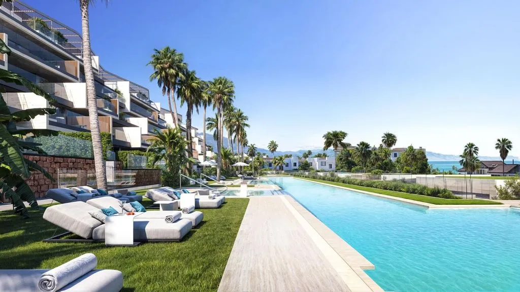 Piscine - Beachfront Flat with Pool in Manilva