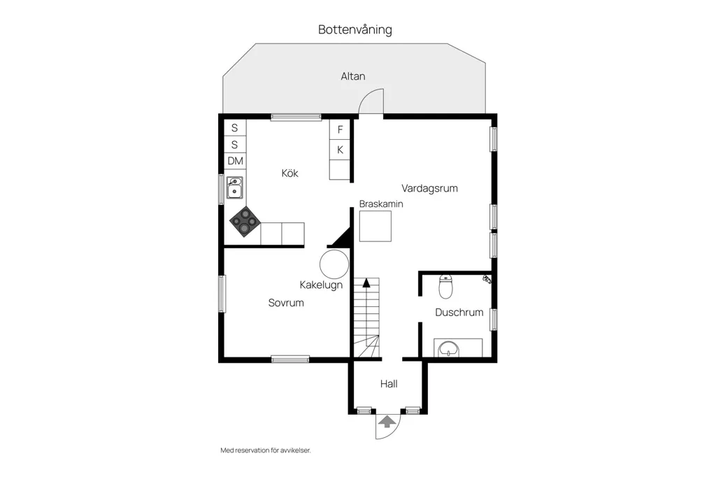 Plan - Characterful Villa with Separate Apartment in Klintehamn