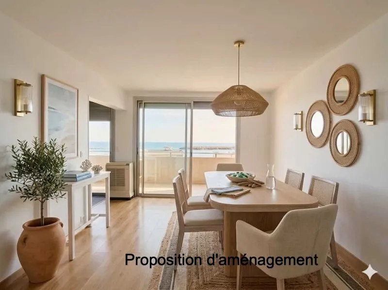 Sala da pranzo - Sea View Flat with Terrace in Valras Plage