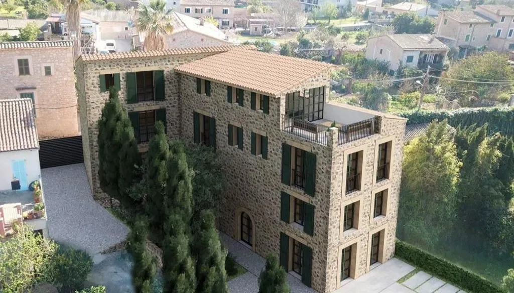 Vue aérienne - Building Land with Stream in Soller, Mallorca