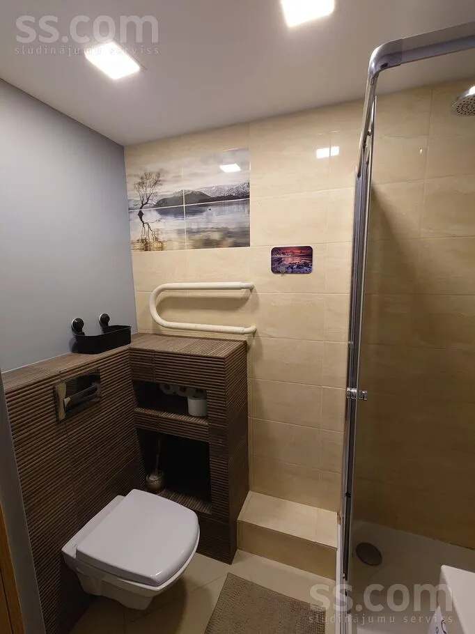 Salles de bain - 2-Bedroom Flat with Balcony in Ogre
