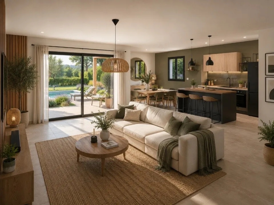 Séjour - Maison à Construire avec Jardin à Cuers