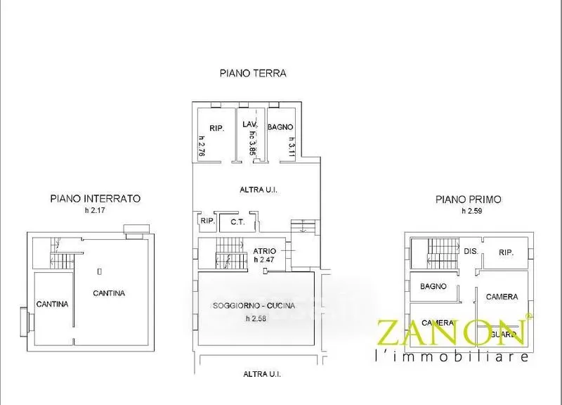 Plan - Bifamiliar House with Private Garden in Codroipo