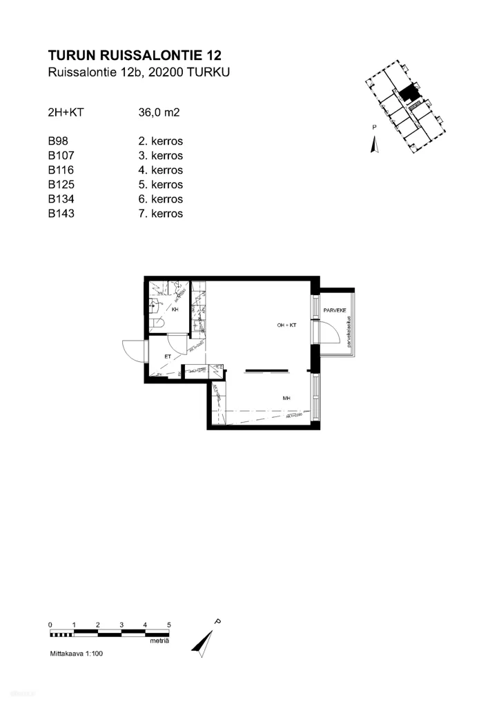 Plan - Modern Apartment with Skyline View in Turku