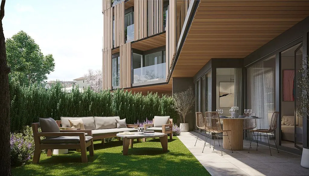 Jardin - New Flat with Pool in Sanxenxo