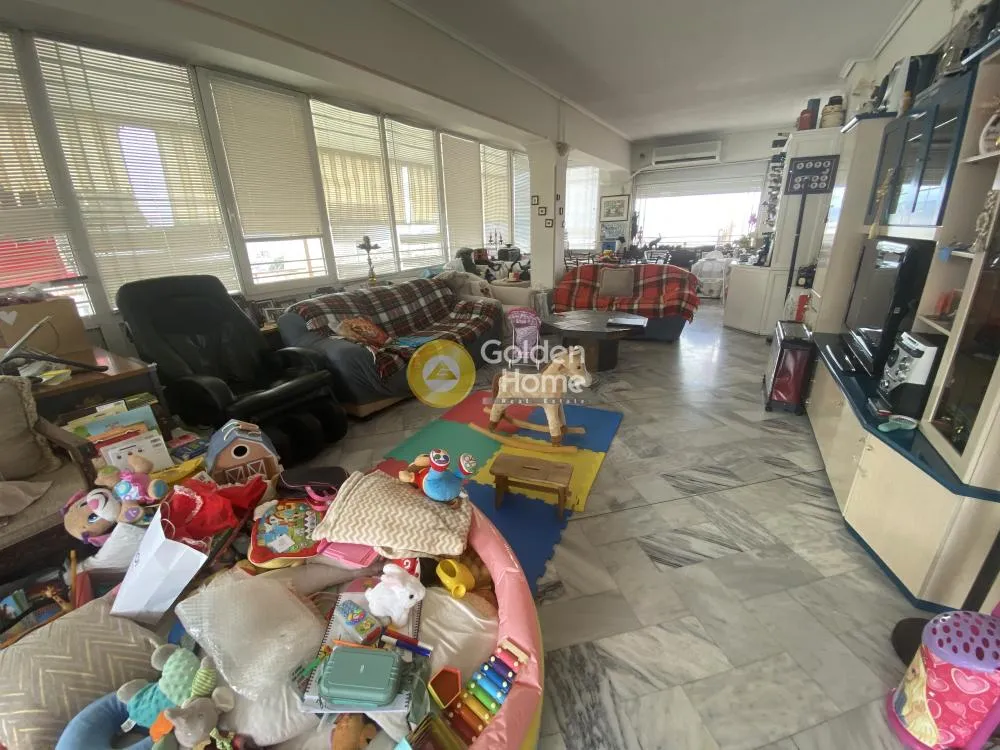 Living Room - Apartment with Panoramic View in Neos Kosmos Centre
