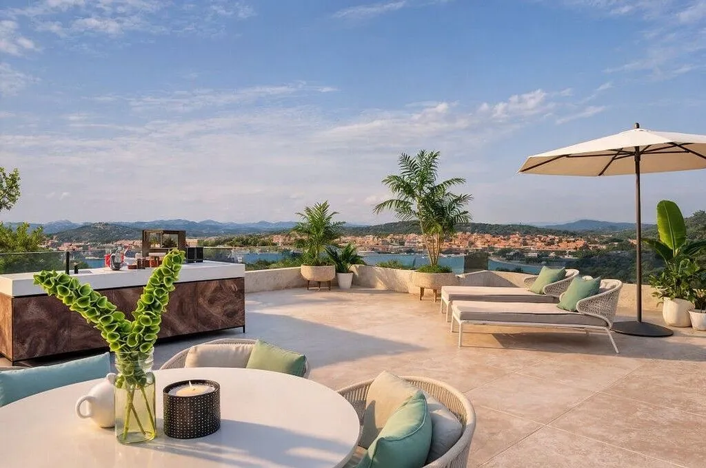 Terrace - Contemporary Villa with Pool in Cala Flores