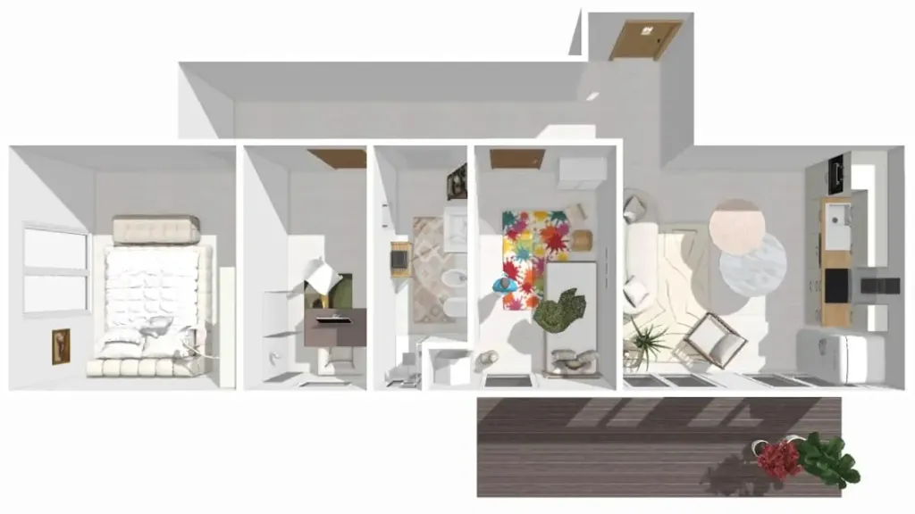 Plaan - Rustic-Style Flat with Balcony in Milan