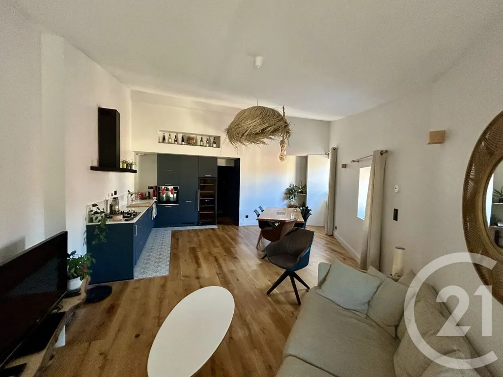 Séjour - Appartement Duplex Rénové au Calme à Millery