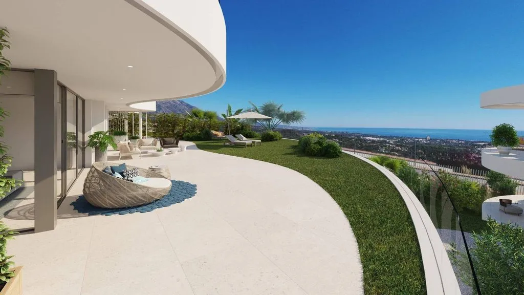 Terrace - Luxury Apartment with Sea View in Benahavís