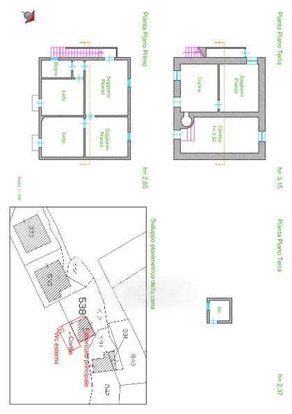 Plan - Independent House with Panoramic View in Picinisco