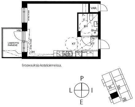 Plaan - Spacious 1-Bedroom Flat with Balcony in Matinkylä