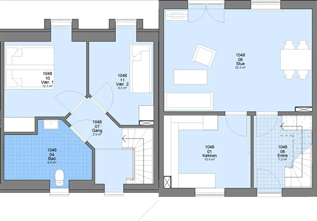 Plaan - Apartment with Balcony in Them
