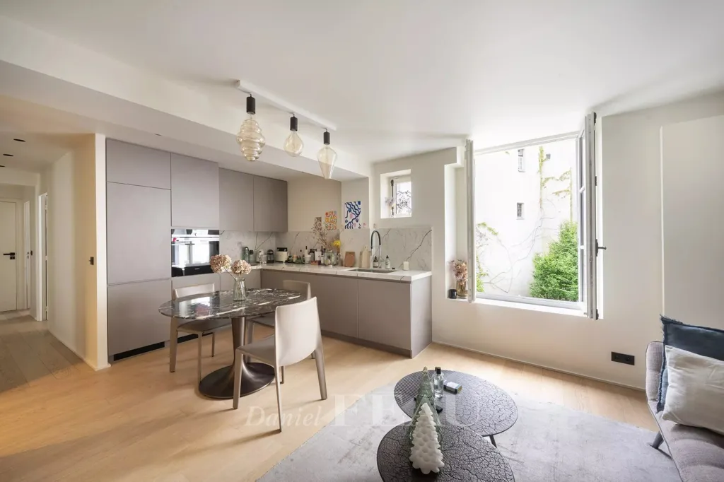 Cuisine - Appartement Rénové avec Cuisine Ouverte au 6ème Arrondissement