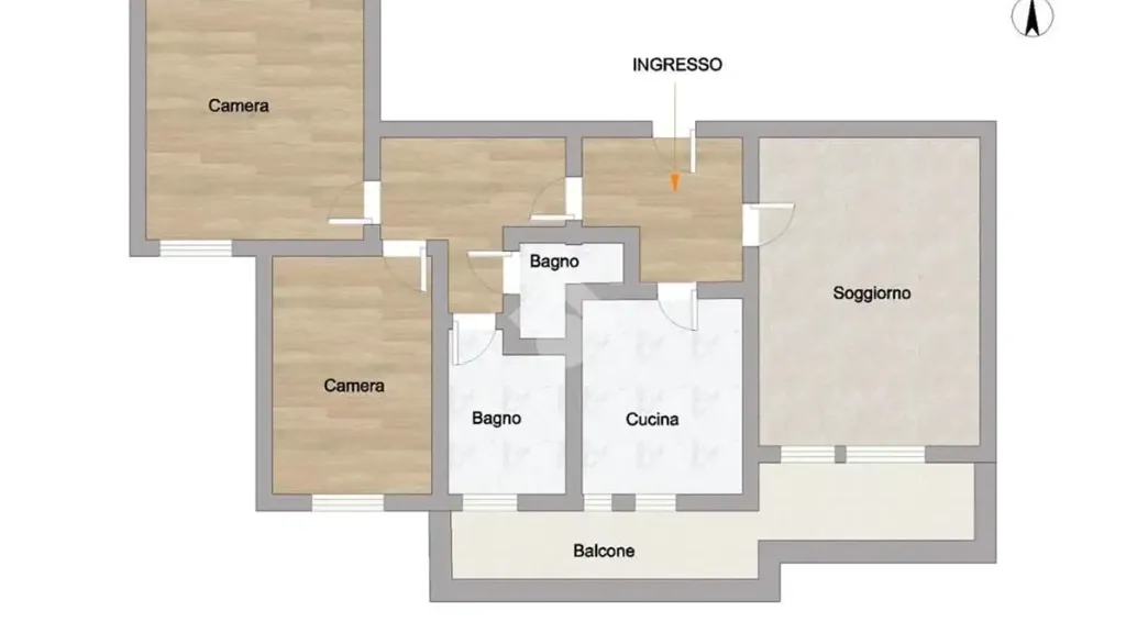Plaan - 3-Bedroom Apartment with Balcony in Cornaredo