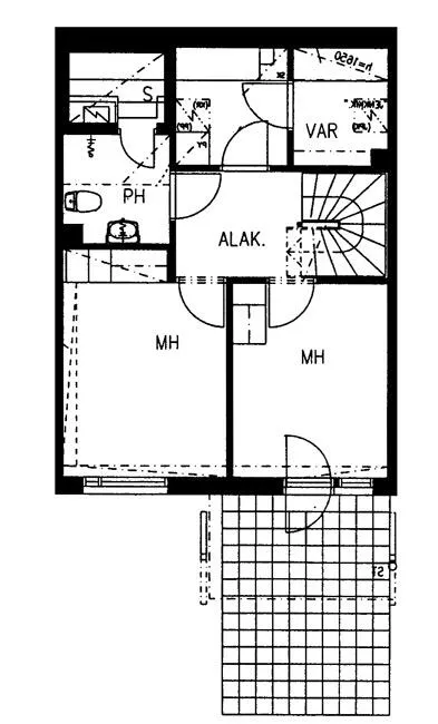 Plan - Maison 3 pièces à Jyväskylä