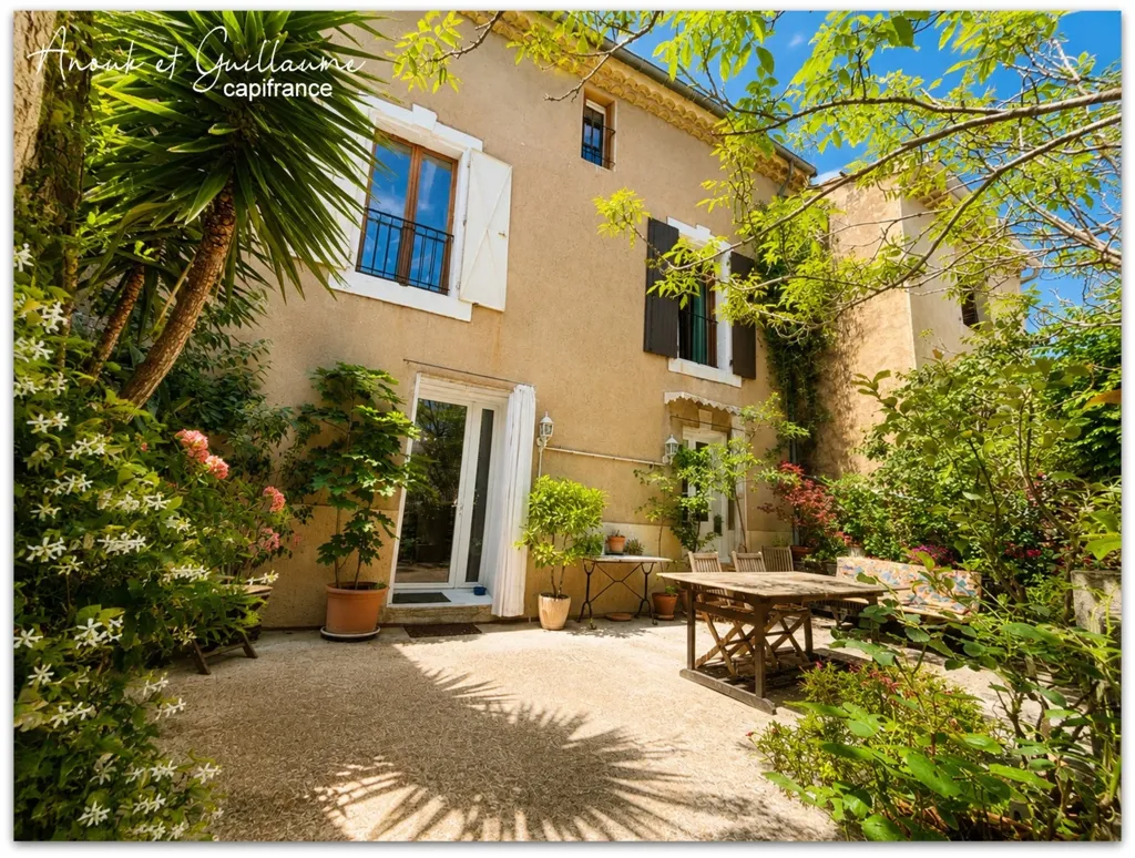 Jardin - Maison Vigneronne avec Garage à Roujan