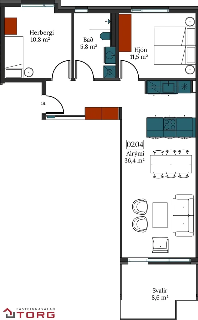Appartement 2 pièces à Hafnarfjörður