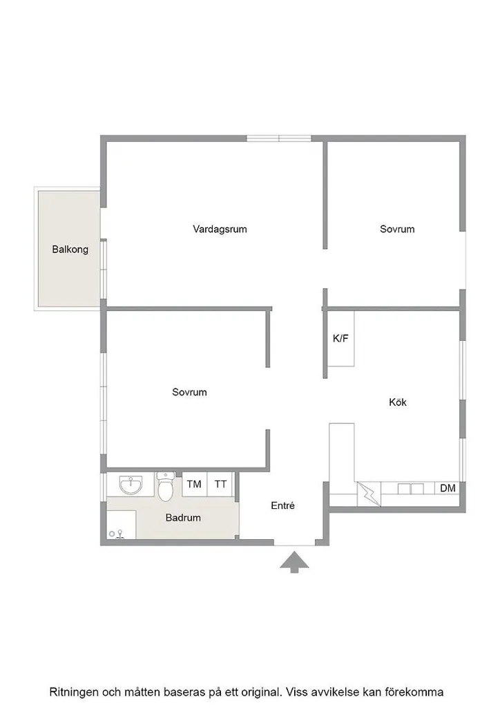 Plan - Renovated Apartment with Balcony near Guldtorget