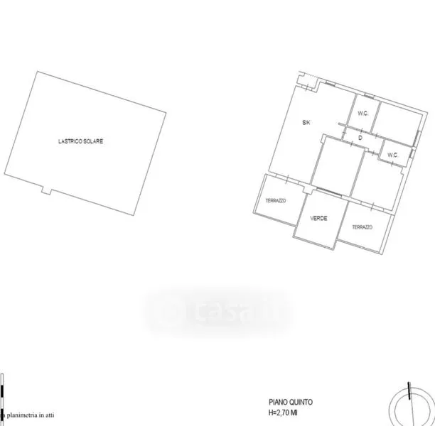 Floor Plan - Penthouse with Panoramic View in Calcinaia