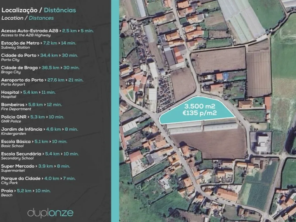 Planimetria - Development Land for Residential Projects in Póvoa de Varzim