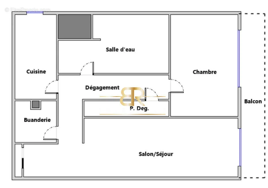 Planimetria - Bright 2-Bed Flat with Garden View in Chelles