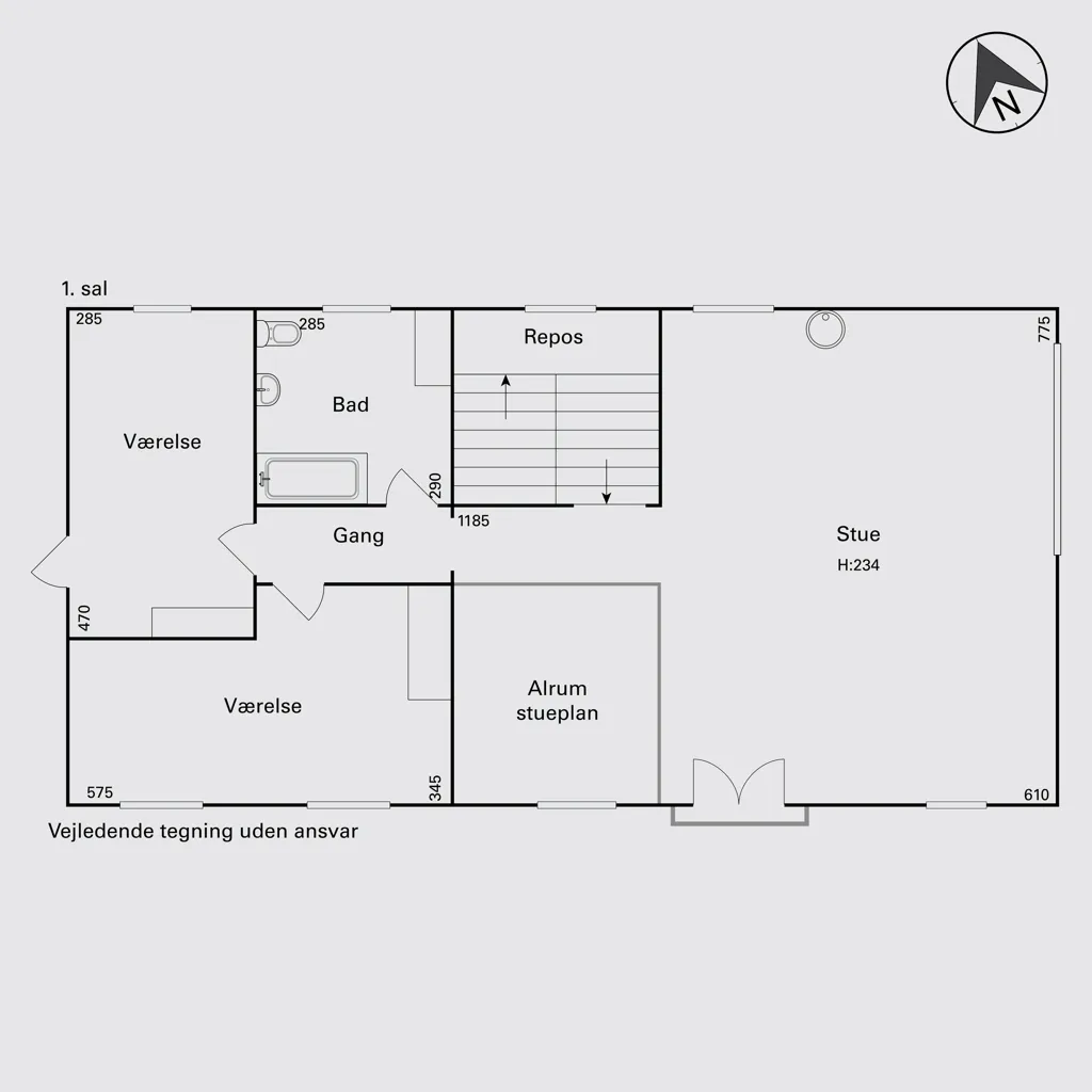 Plaan - Architect-designed House with Garden in Espergærde