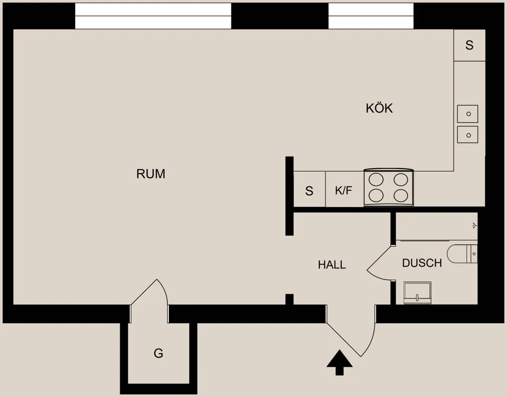Plan - Efficient Apartment with Garden in Söder, Norrköping
