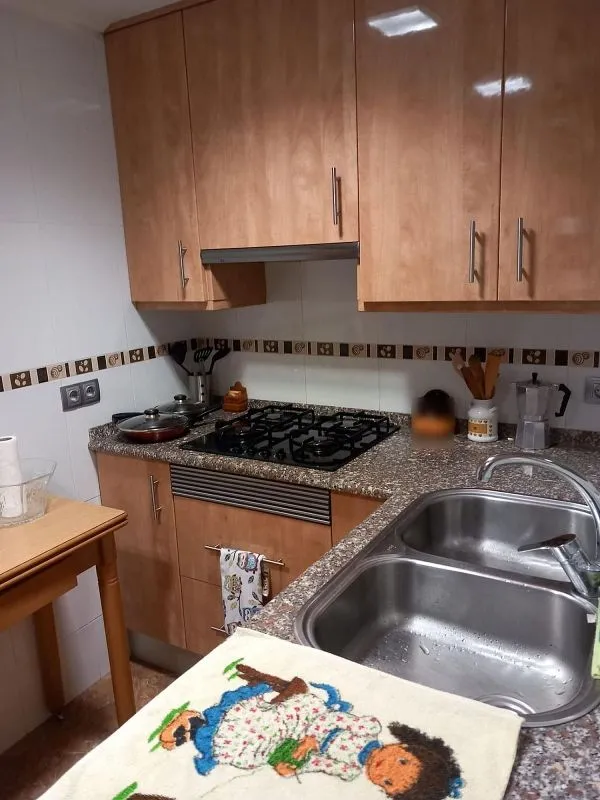 Köök - Apartment with Terrace in La Geltrú