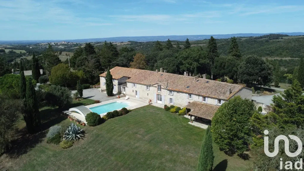 Õhuvaade - 18th Century Estate with Panoramic Views in Aude