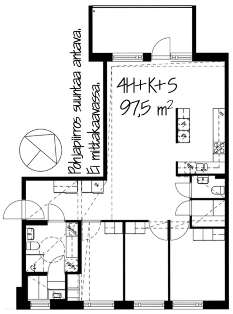 Plan - Apartment with Sauna in Leppävaara, Espoo