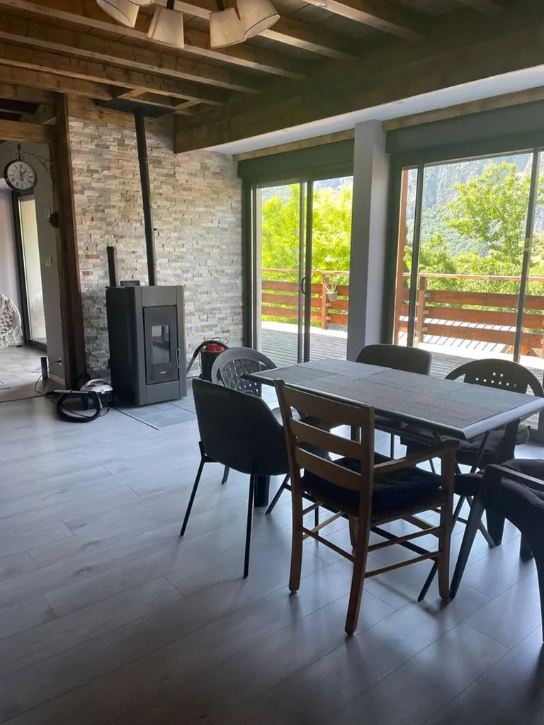Dining Room - Renovated Barn with Terrace in Savoie