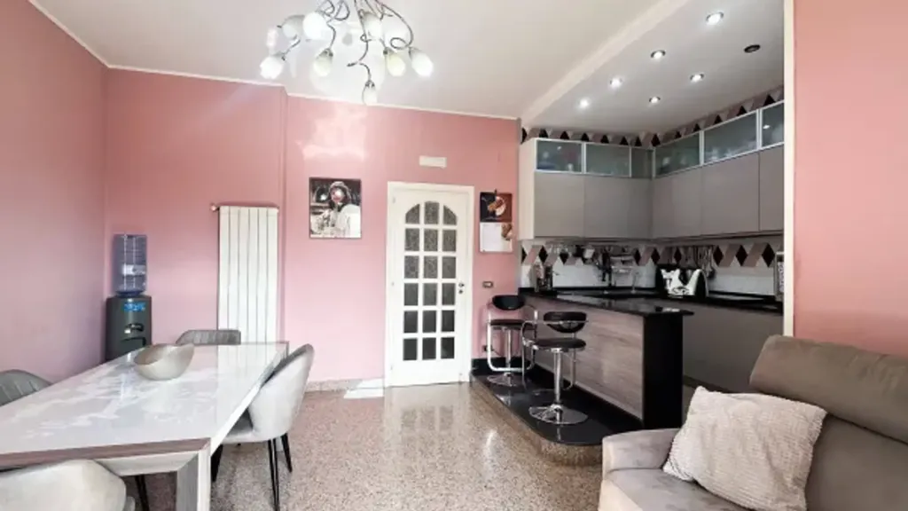 Dining Room - Spacious Trilocale with Terraced Balcony in Afragola