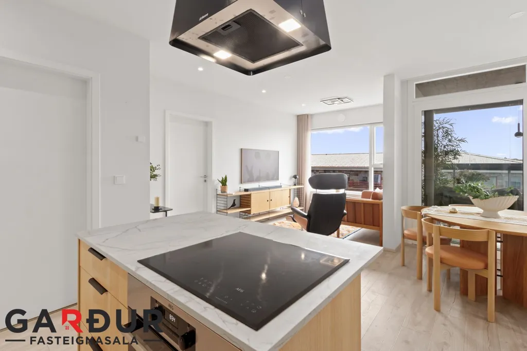 Köök - Apartment with Sea View in Reykjavík