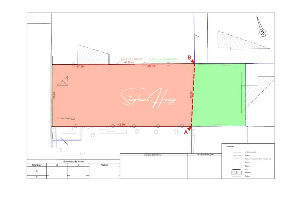 Plan - Terrain Constructible en Impasse à Lormont