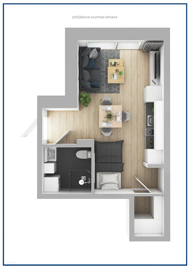 Planimetria - 8th Floor Apartment with Balcony in Vuosaari