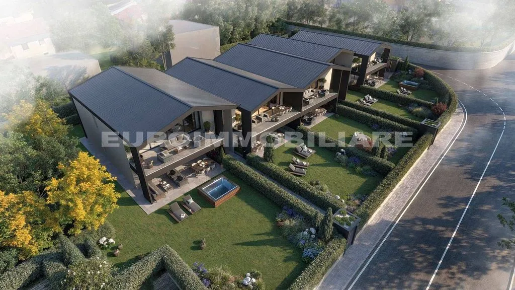 Aerial - Luxury Flat with Private Garden in Cellatica